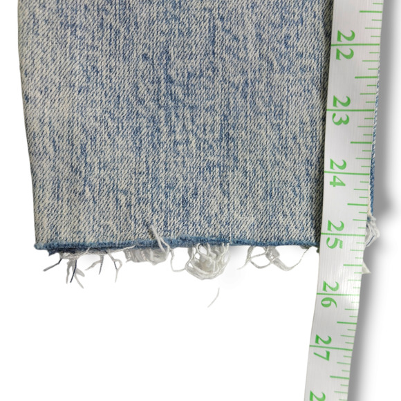 NWT Pistola Aline High-Rise Acid Wash Raw Hem Skinny Crop Jeans Sz. 26x25 June - Picture 10 of 12